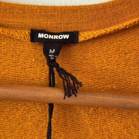 MONROW SUPERSOFT SHORT SLEEVE V DRESS WITH TIE Women’s Size M Mustard - Picture 10 of 10